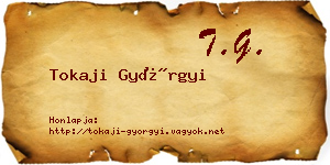 Tokaji Györgyi névjegykártya